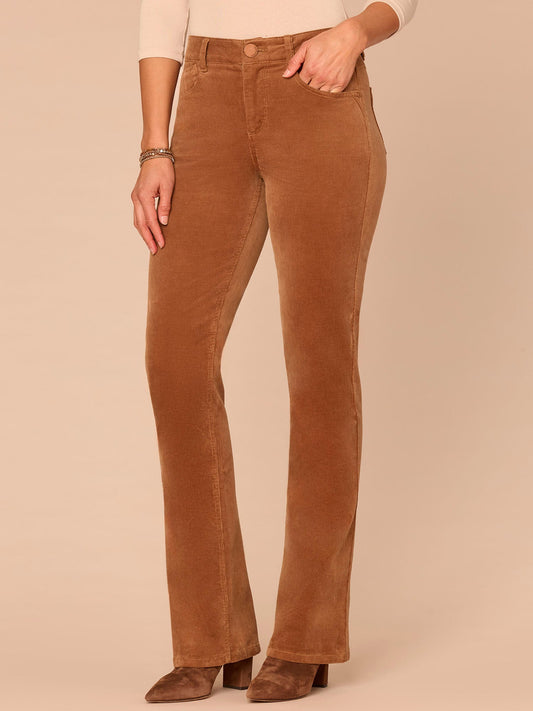 "Ab"solutionĀ® Mid-Rise Itty Bitty Boot Corduroy Petite Pants - Raw Umber