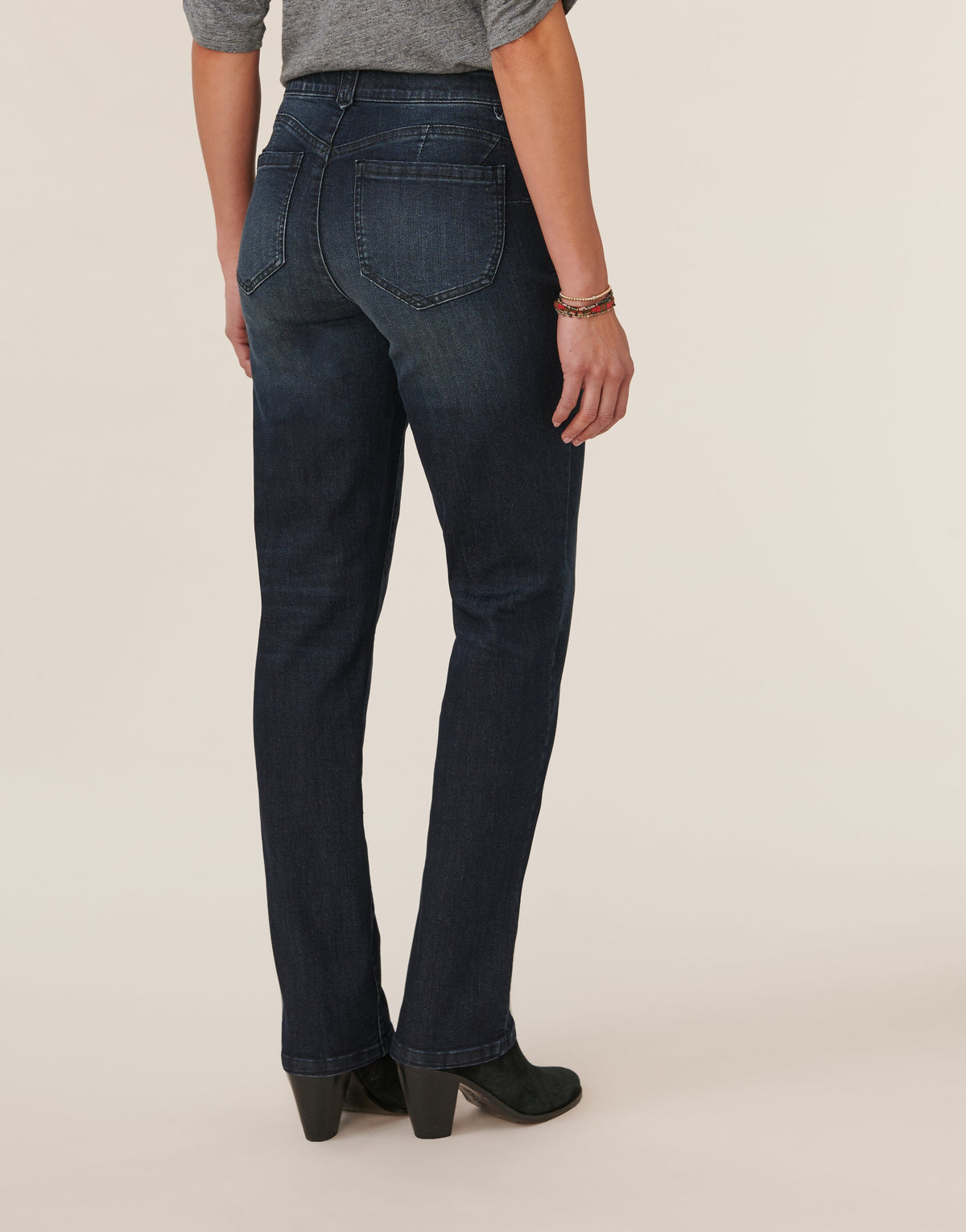 "Ab"solution® Dark Indigo Artisanal Straight Leg Jeans - Dark Indigo Artisanal Denim