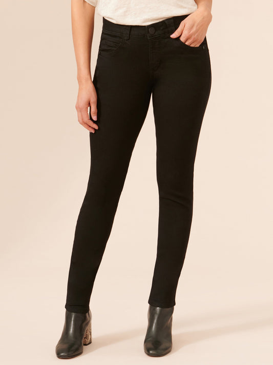 Stretch Black Denim "Ab"solution® Booty Lift Jegging - Black