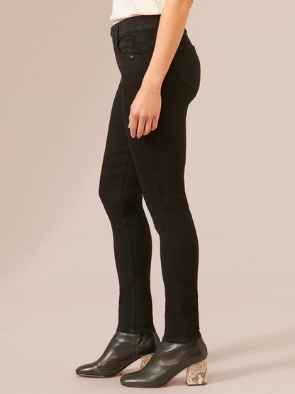 Stretch Black Denim "Ab"solution® Petite Jegging - Black Denim
