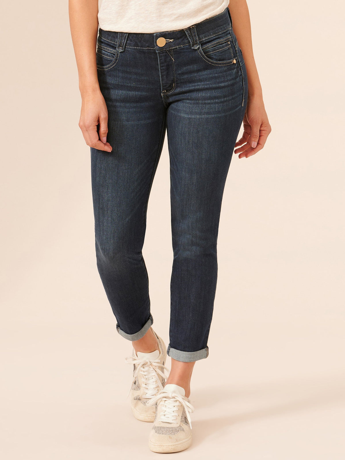 "Ab"solution® Ankle Skimmer Indigo Denim Skinny Jeans - Indigo Denim