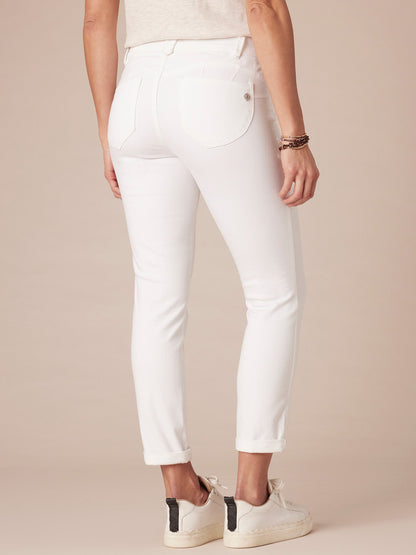 "Ab"solution® Optic White Ankle Skimmer - Optic White Denim