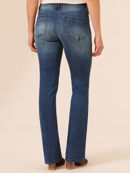 "Ab"solution® Itty Bitty Bootcut Blue Jeans - Blue Denim