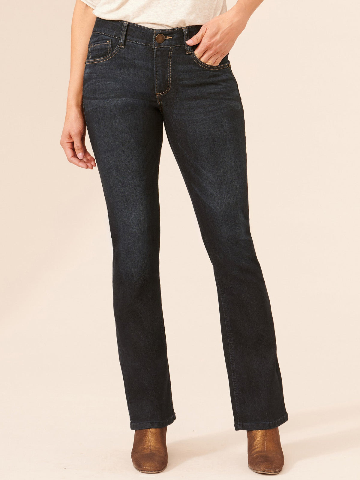 34" "Ab"solution® Indigo Itty Bitty Bootcut Tall Jeans - Indigo Denim