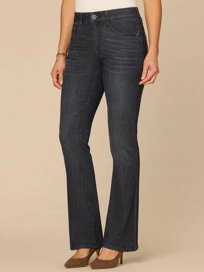“Ab”solution® Mid-Rise Dark Indigo Artisanal Itty Bitty Boot Jeans - Dark Indigo Artisanal Denim