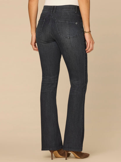 “Ab”solution® Mid-Rise Dark Indigo Artisanal Itty Bitty Boot Jeans - Dark Indigo Artisanal Denim