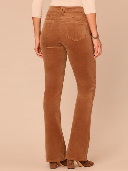 "Ab"solution® Mid-Rise Itty Bitty Boot Corduroy Pants - Raw Umber