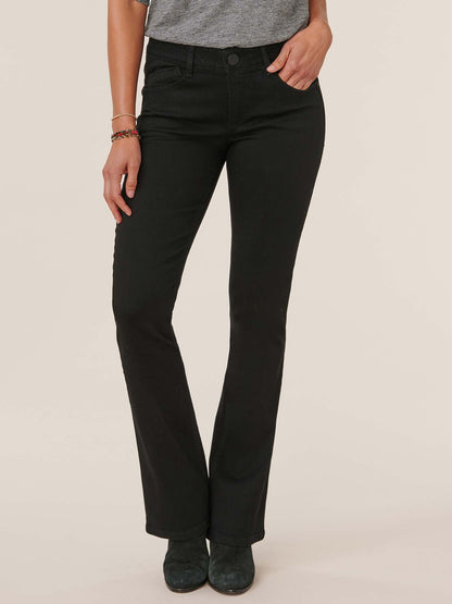 "Ab"solution® Itty Bitty Bootcut Black Jeans - Black Denim