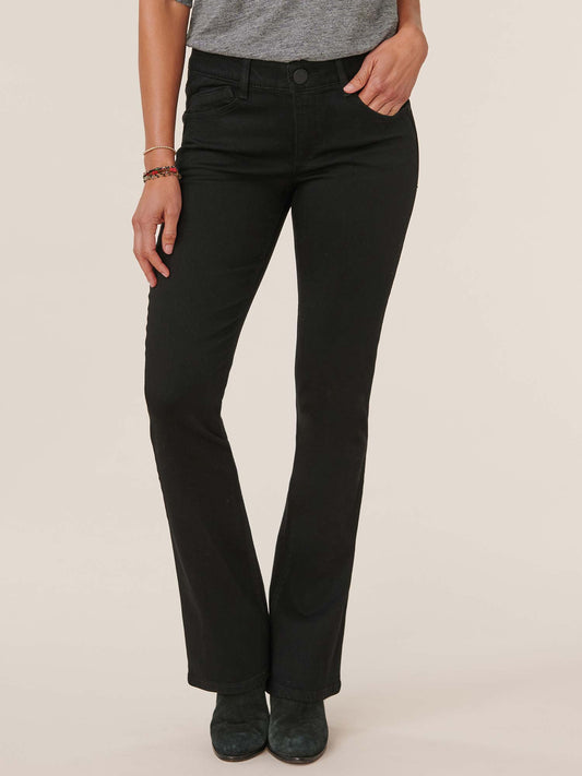 34" Inseam "Ab"solution® Itty Bitty Bootcut Black Denim Tall Jeans - Black Denim