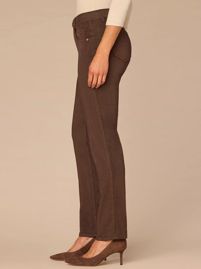 "Ab"solution® Straight Leg Petite Colored Jeans - Brown|Duffel Green|Oxblood|Pewter|Cold Brew|Golden Olive