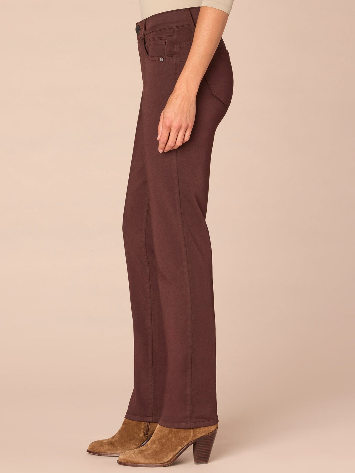 "Ab"solution® Straight Leg Colored Jeans - Brown|Oxblood|Duffle Green|Pewter|Cold Brew|Dusty Spruce|Malbec
