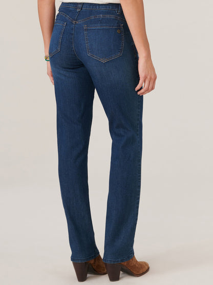 "Ab"solution® Booty Lift Straight Leg Indigo Jeans - Indigo Denim