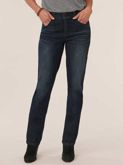 "Ab"solution® Dark Indigo Artisanal Straight Leg Jeans - Dark Indigo Artisanal Denim