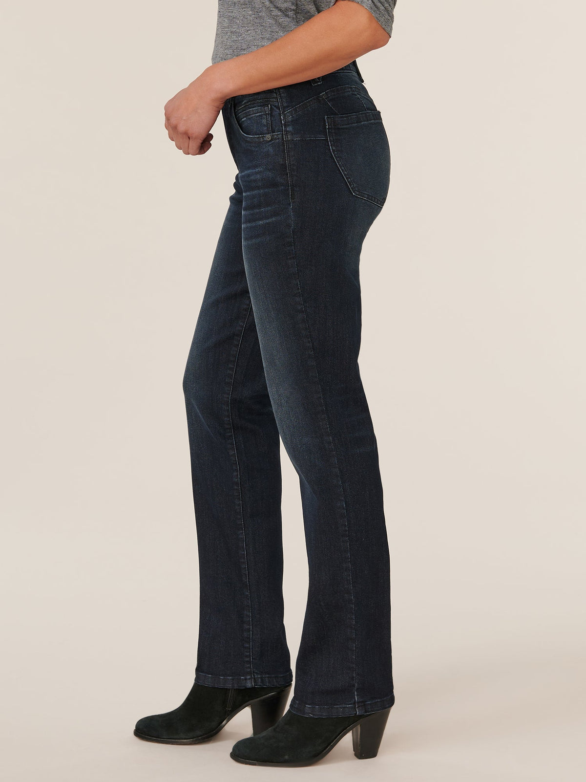"Ab"solution® 33" Inseam Straight Leg Artisanal Denim Tall Jeans - Dark Indigo Artisanal Denim