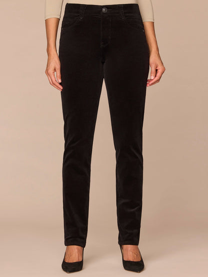"Ab"solution® Mid-Rise Corduroy Straight Leg Pants - Black|Candied Walnut|Espresso|Blue Pine|Dark Roast|Fig Jam|Roasted Pecan|Raw Umber|Blanched Almond|Deep Pine