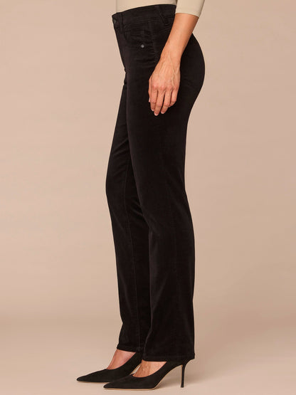"Ab"solution® Mid-Rise Corduroy Straight Leg Pants - Black|Candied Walnut|Espresso|Blue Pine|Dark Roast|Fig Jam|Roasted Pecan|Raw Umber|Blanched Almond|Deep Pine