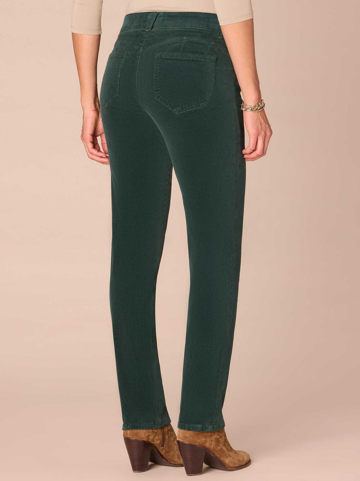 "Ab"solution® Mid-Rise Corduroy Straight Leg Tall Pants - Blue Pine|Espresso|Dark Roast|Fig Jam|Black