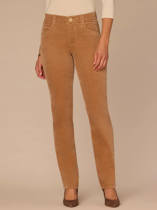 "Ab"solution® Petite Corduroy Straight Leg Pants - Candied Walnut|Espresso|Blue Pine|Blanched Almond|Fig Jam|Raw Umber|Deep Pine|Dark Roast|Black