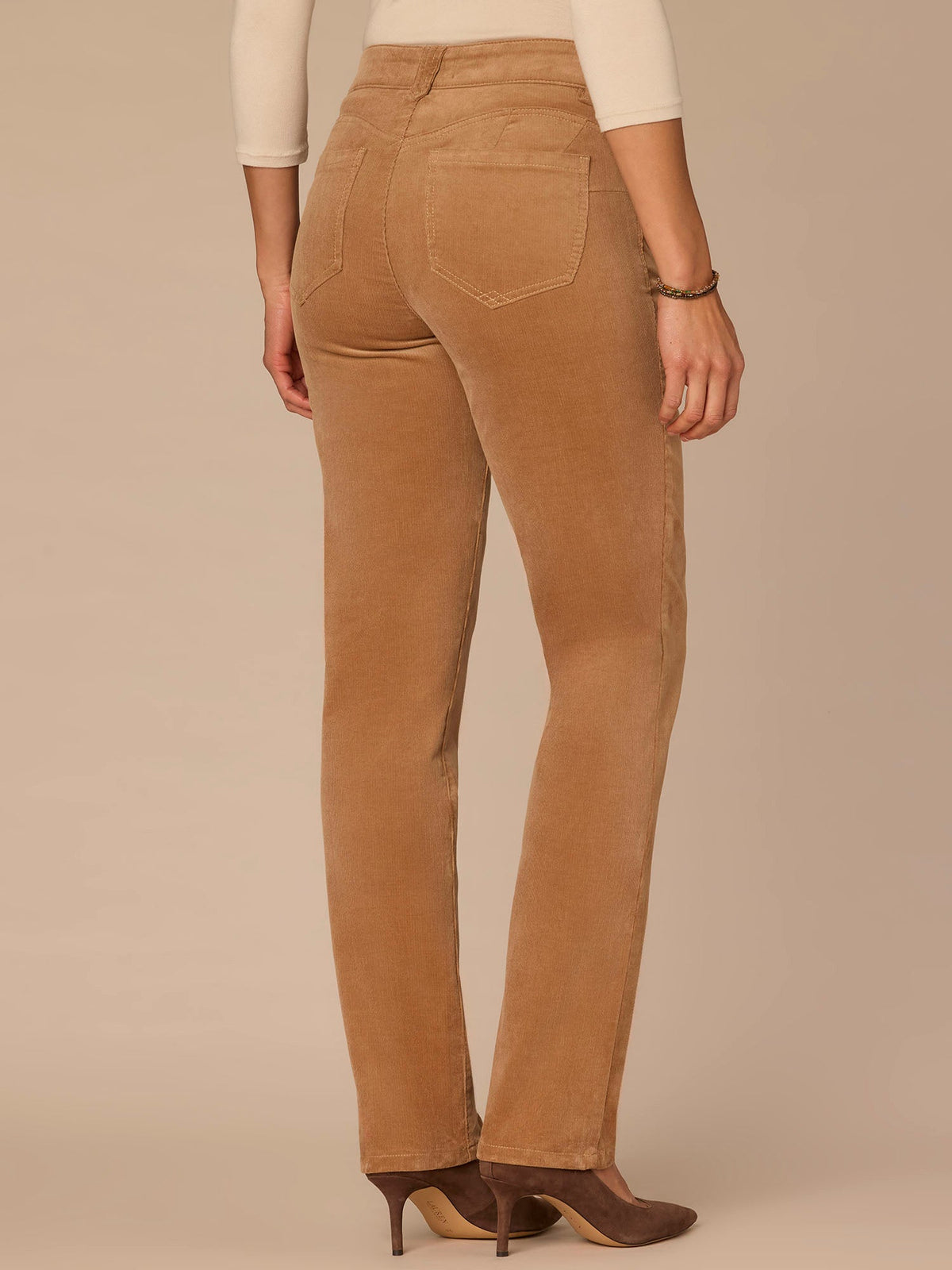 "Ab"solution® Mid-Rise Corduroy Straight Leg Pants - Black|Candied Walnut|Espresso|Blue Pine|Dark Roast|Fig Jam|Roasted Pecan|Raw Umber|Blanched Almond|Deep Pine