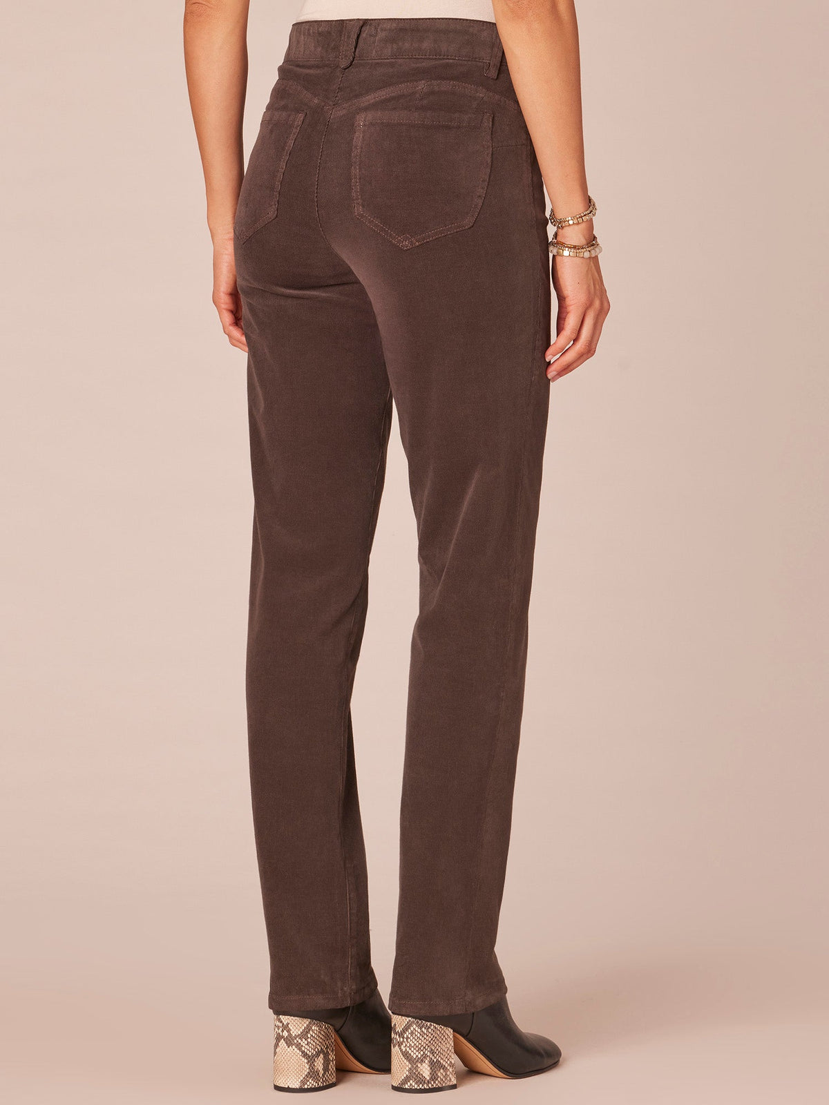 "Ab"solution® Mid-Rise Corduroy Straight Leg Tall Pants - Blue Pine|Espresso|Dark Roast|Fig Jam|Black