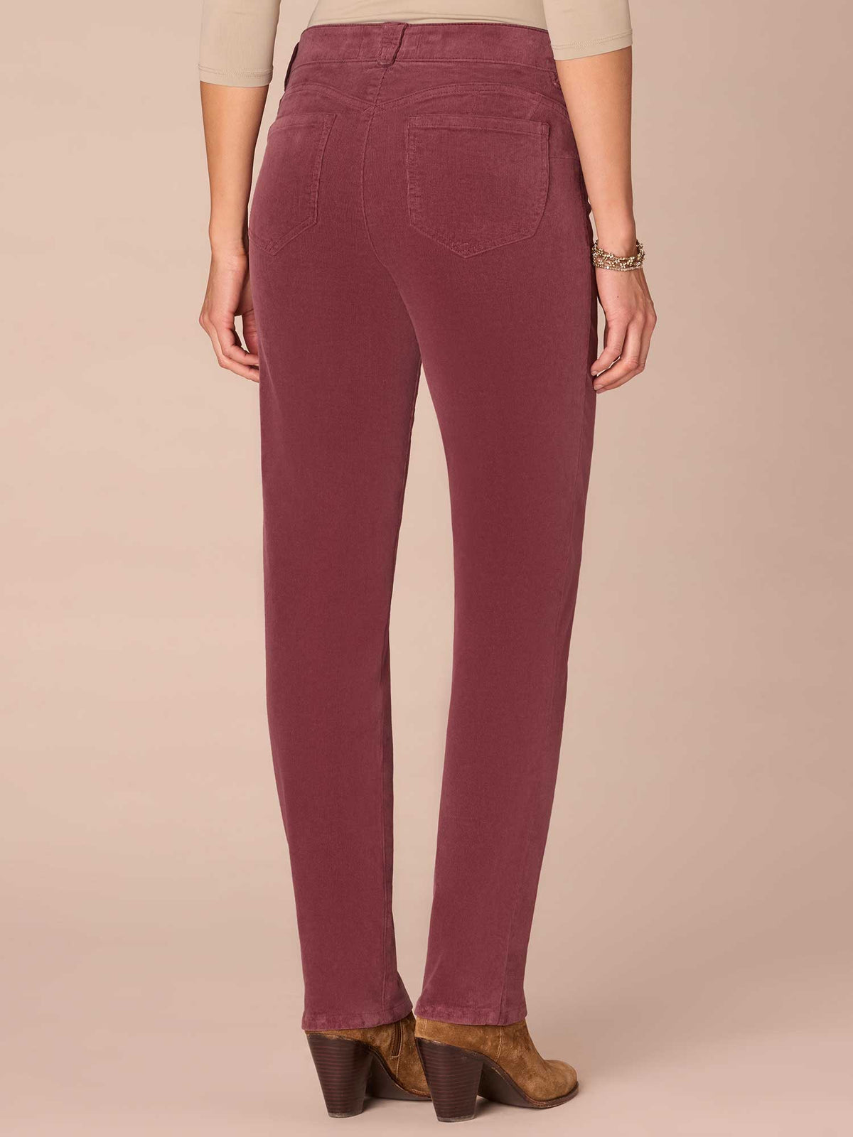 "Ab"solution® Mid-Rise Corduroy Straight Leg Tall Pants - Blue Pine|Espresso|Dark Roast|Fig Jam|Black