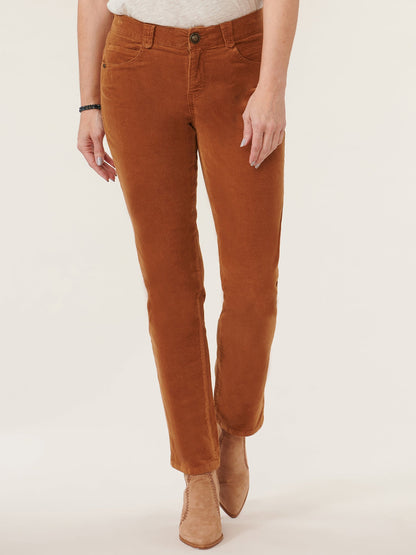 "Ab"solution® Mid-Rise Corduroy Straight Leg Pants - Black|Candied Walnut|Espresso|Blue Pine|Dark Roast|Fig Jam|Roasted Pecan|Raw Umber|Blanched Almond|Deep Pine