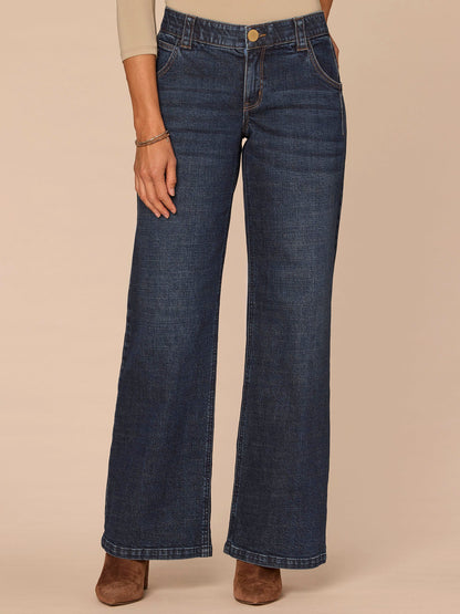 "Ab"solution® Mid-Rise Indigo Wide Leg Jeans - Indigo Denim