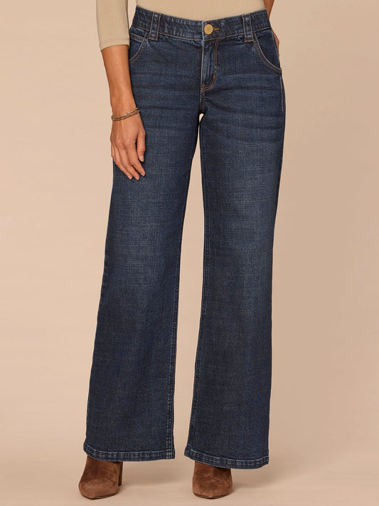 "Ab"solution® Mid-Rise Indigo Wide Leg Jeans - Indigo Denim