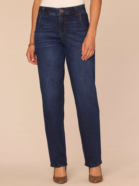 "Ab"solution® High Rise Indigo Petite Stovepipe Jeans - Indigo Denim