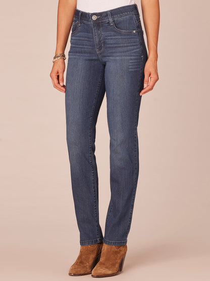 "Ab"solution® Indigo High Rise Straight Leg Jeans - Indigo Denim