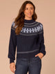Heather Navy Blue Multi