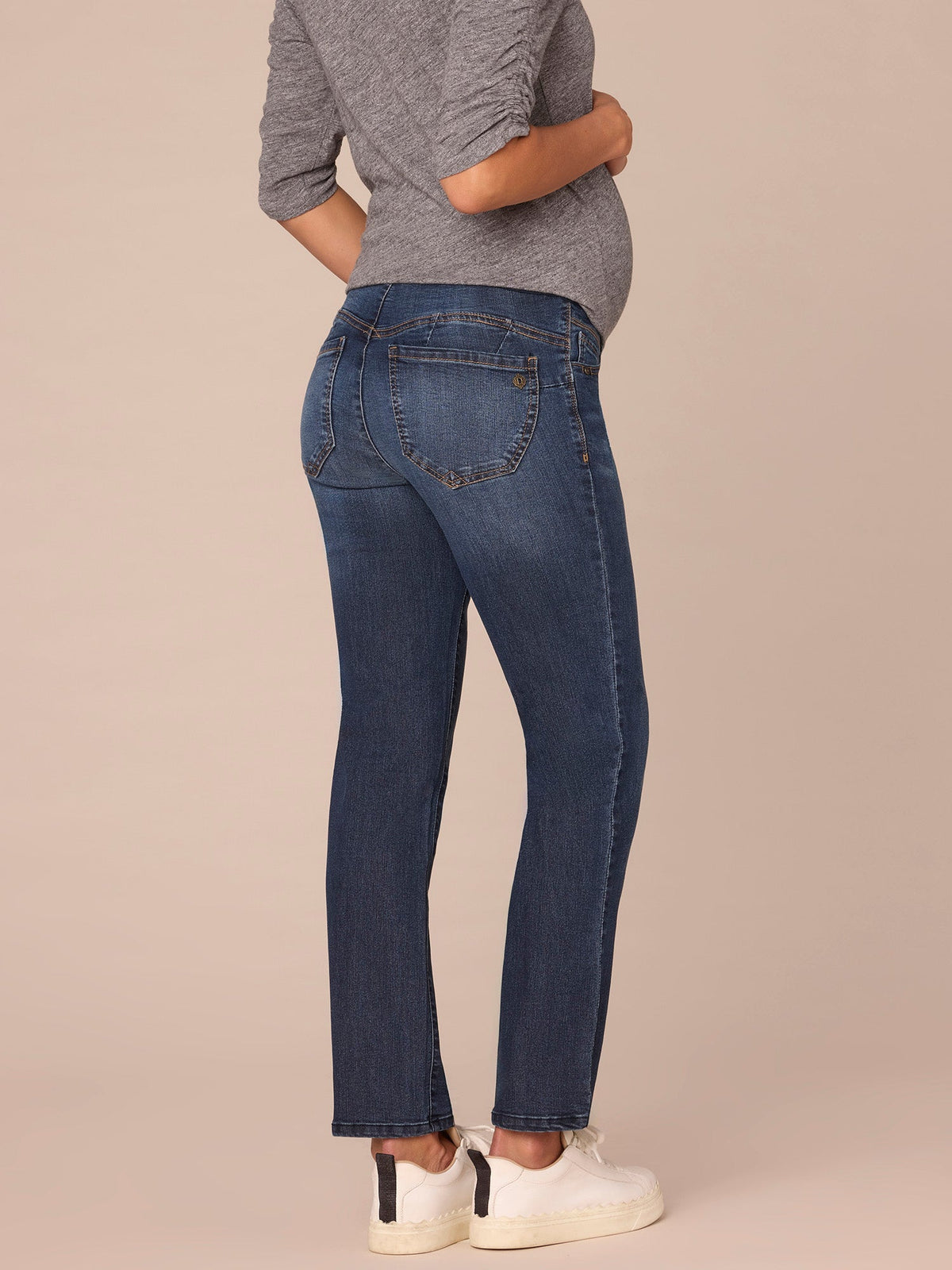 "Ab"solution Indigo Maternity Straight Leg Baby Bump Jeans - Indigo Denim