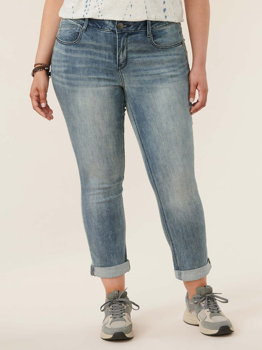 "Ab"solution® Girlfriend Blue Plus Jeans - Blue Denim