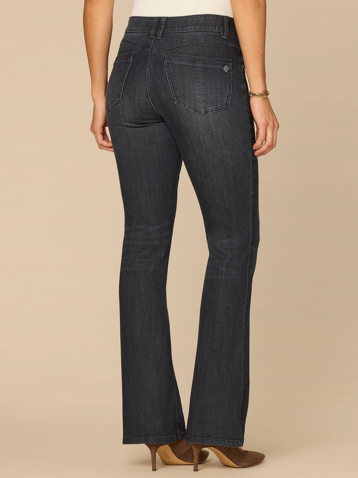 “Ab”solution® Mid-Rise Artisanal Itty Bitty Boot Plus Size Jeans - Dark Indigo Artisanal Denim