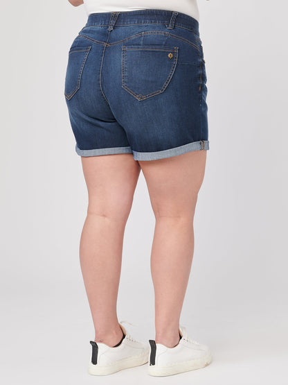 "Ab"solution® 5.5" Inseam Indigo Plus Shorts - Indigo Denim