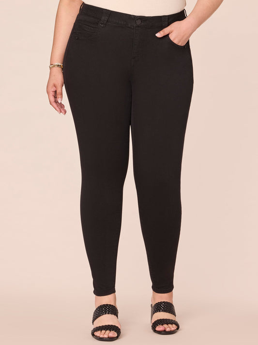 "Ab"solution® Booty Lift Plus Black Denim Jeggings - Black Denim